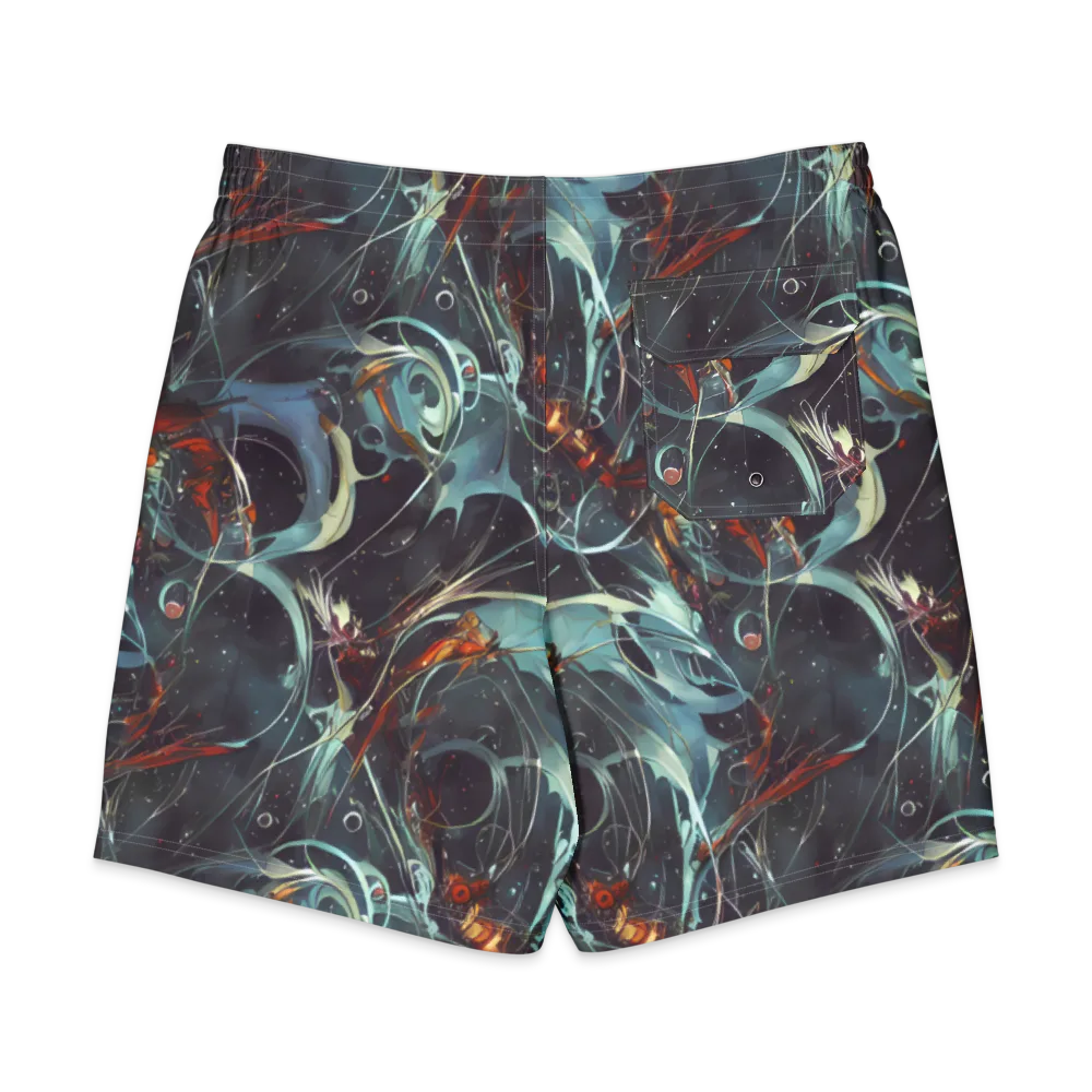 Neo-Splash Labyrinth on Men's Board Shorts — Back