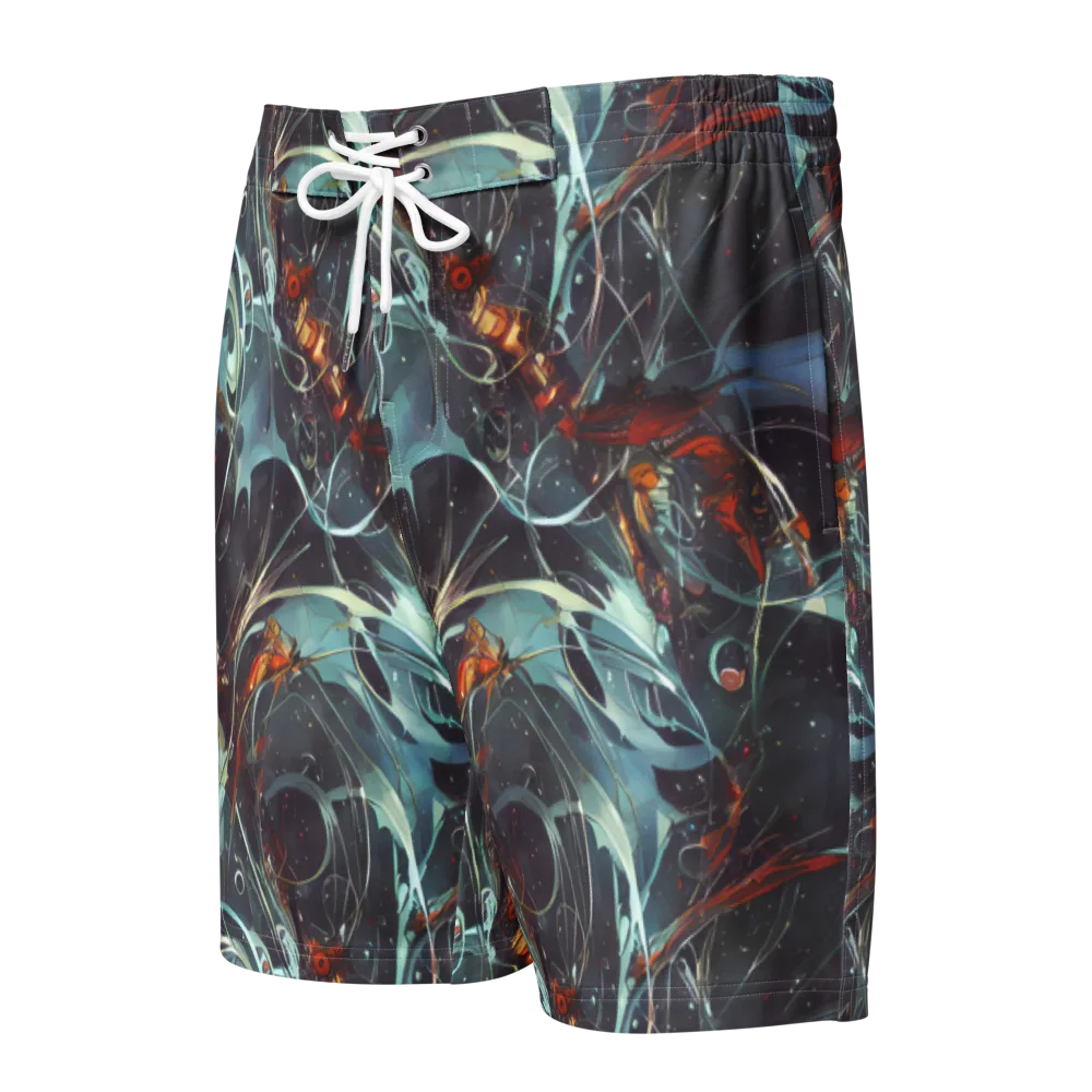 Neo-Splash Labyrinth on Men's Board Shorts — Front