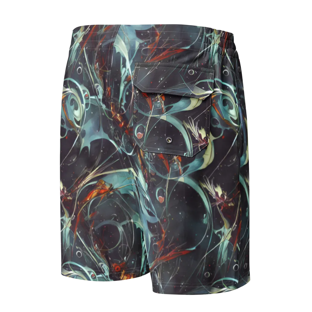 Neo-Splash Labyrinth on Men's Board Shorts — Back