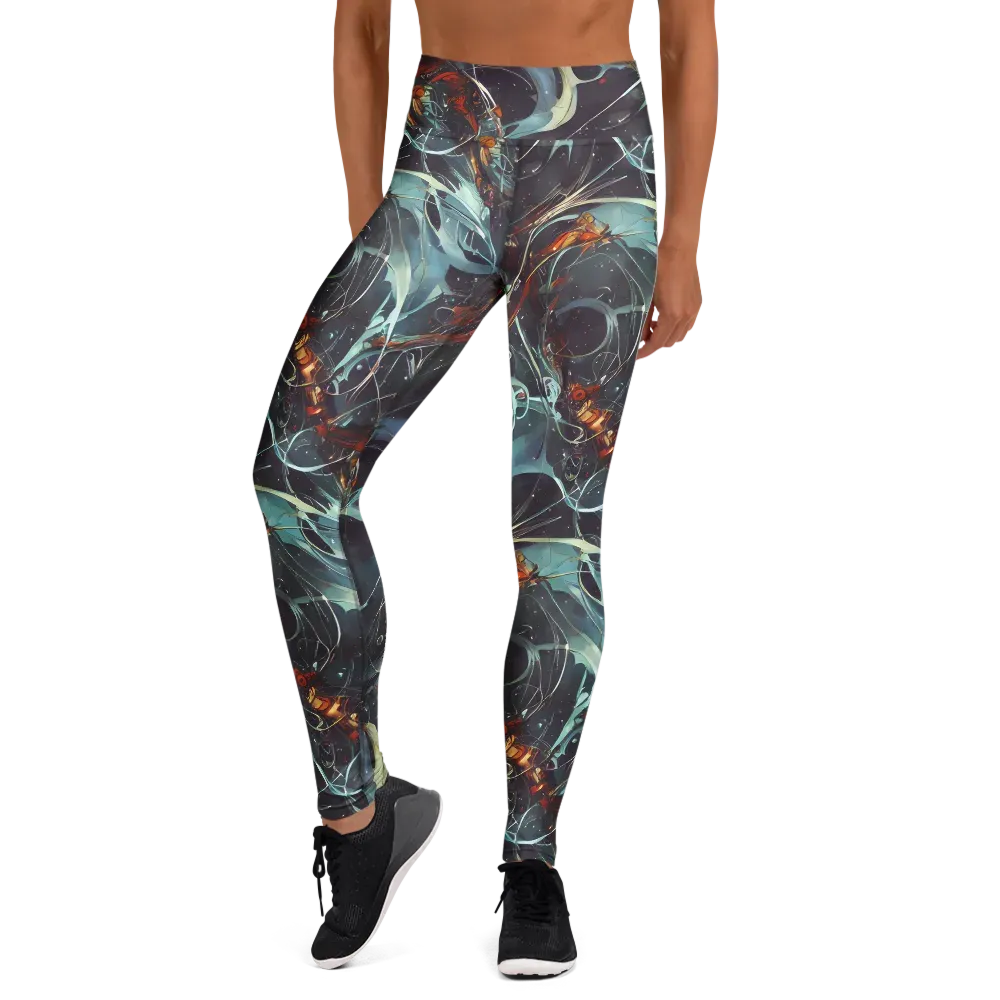 Neo-Splash Labyrinth on Yoga Leggings — Front