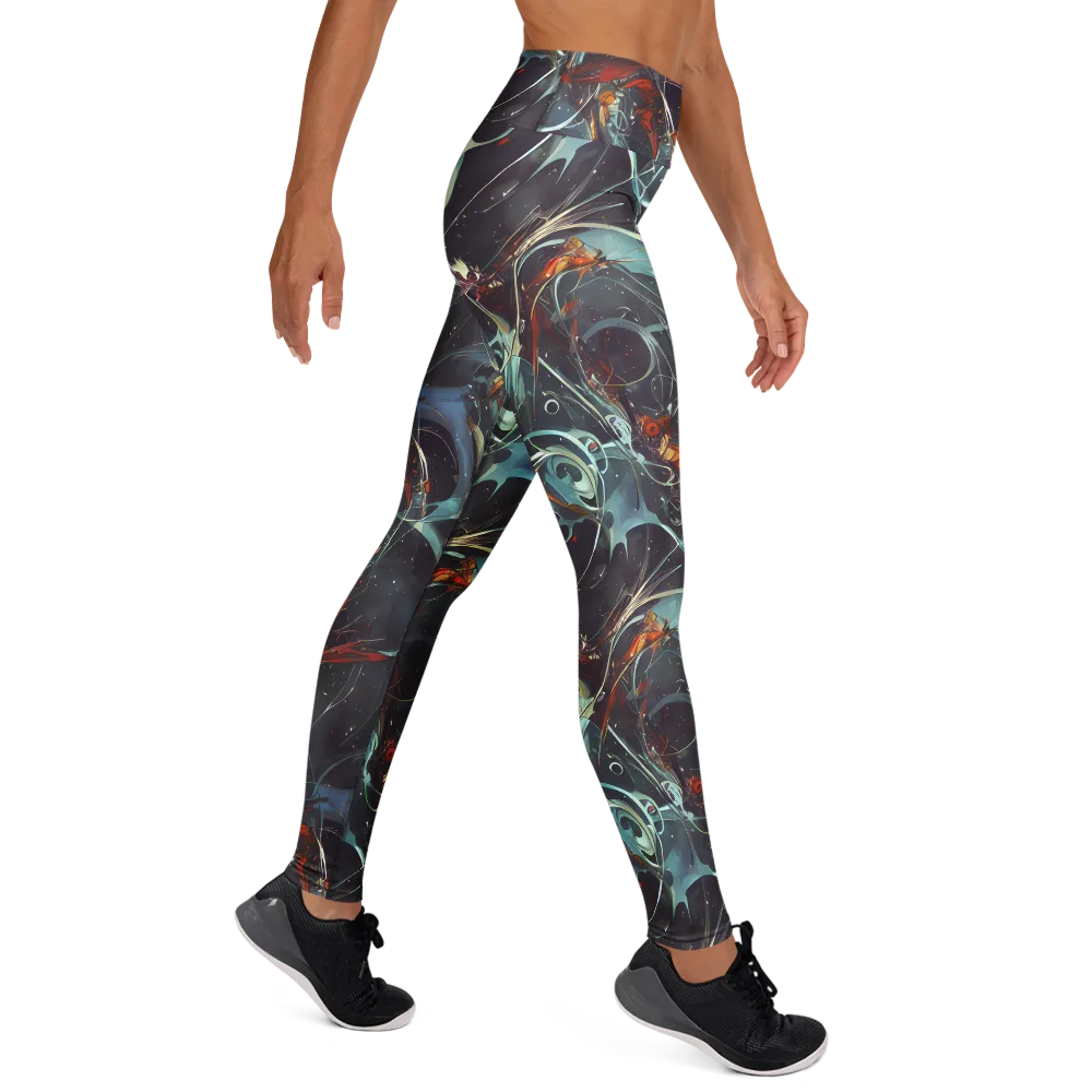 Neo-Splash Labyrinth on Yoga Leggings — Right