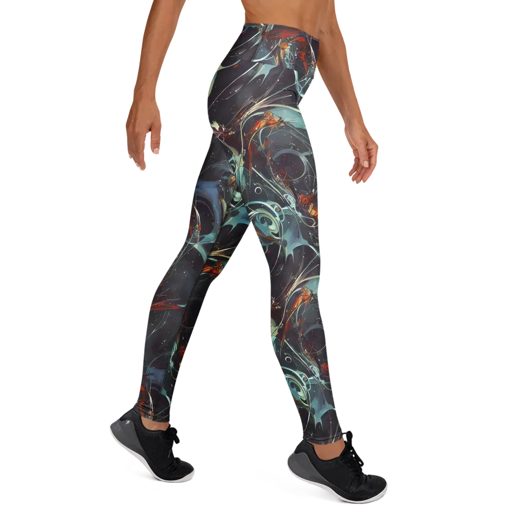 Neo-Splash Labyrinth on Yoga Leggings — Right