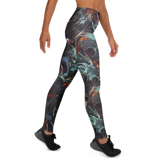 Neo-Splash Labyrinth on a Yoga Leggings