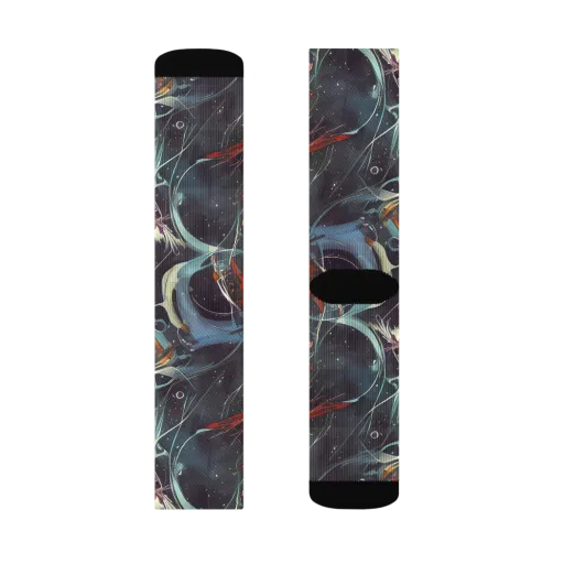 Neo-Splash Labyrinth on a Socks