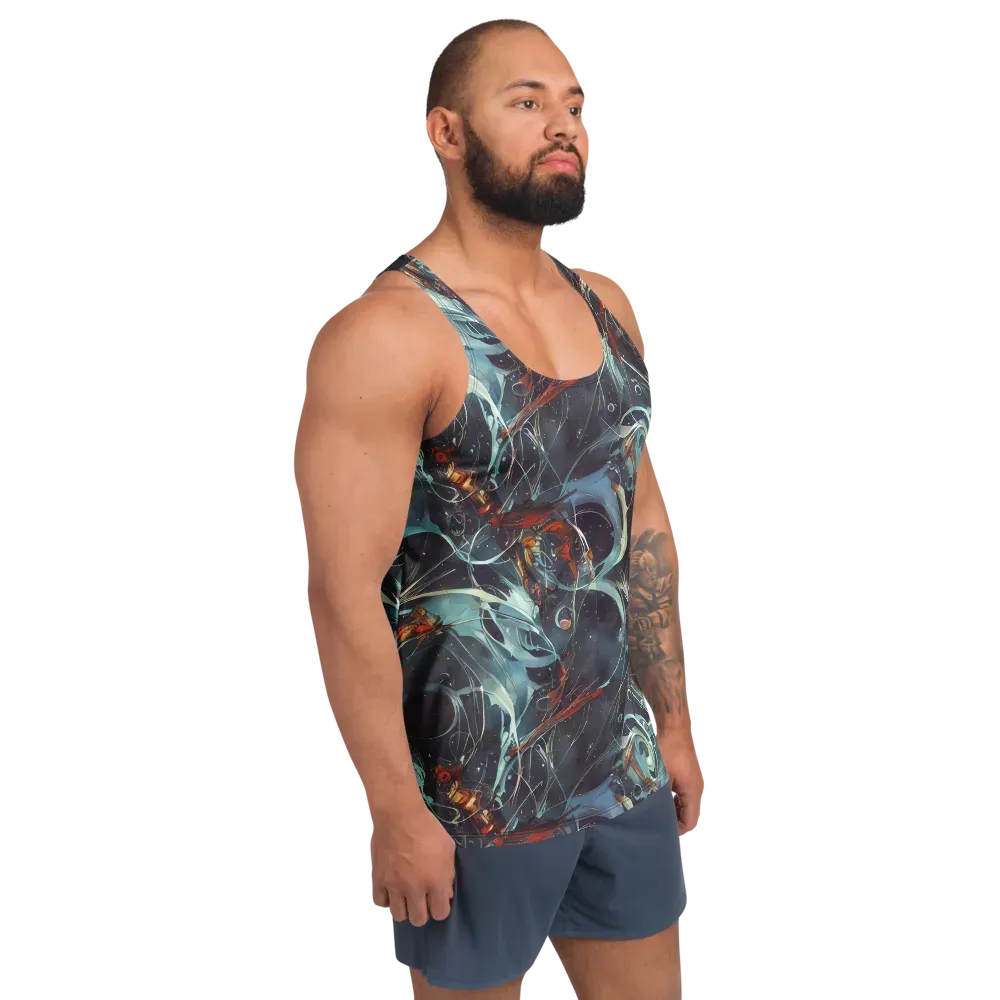 Neo-Splash Labyrinth on Men's Tank Top — Right Front