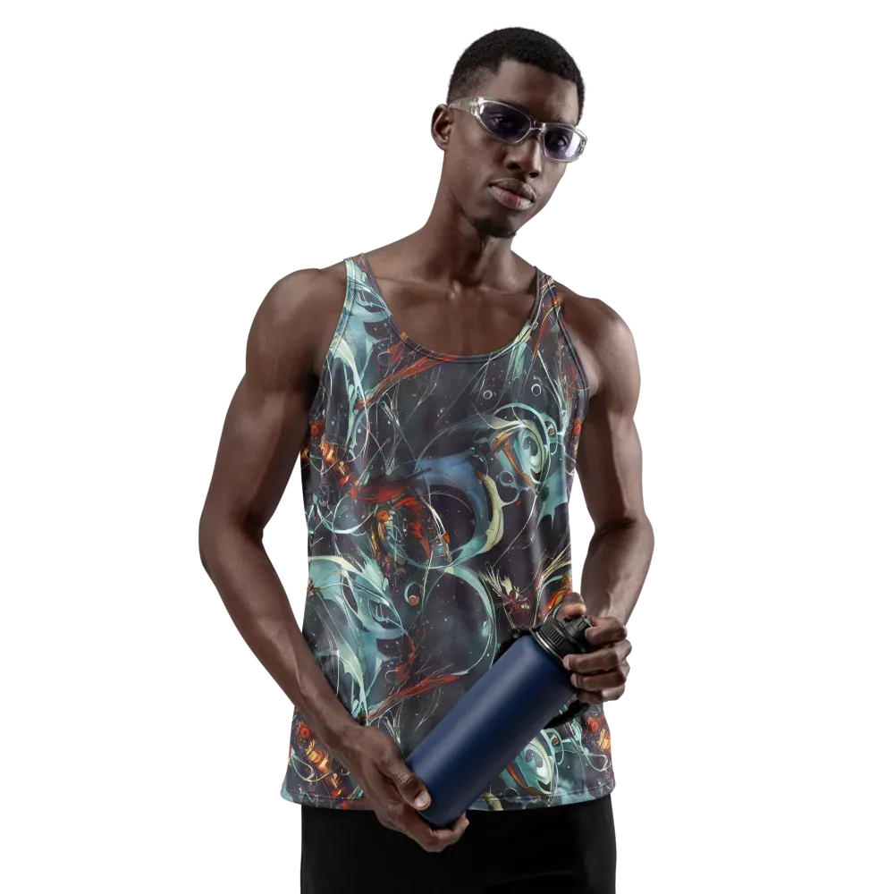 Neo-Splash Labyrinth on Men's Tank Top — Front