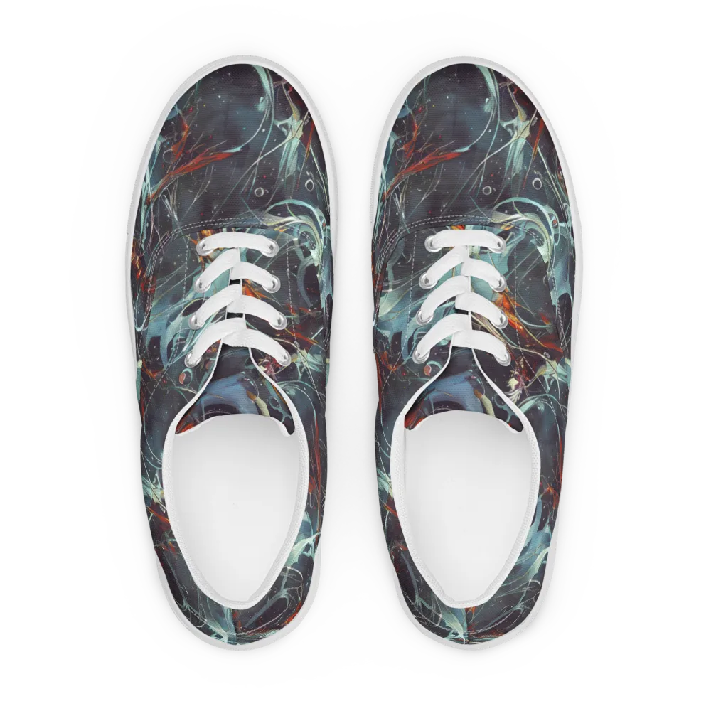 Neo-Splash Labyrinth on Men's Lace-Up Canvas Shoes — Front