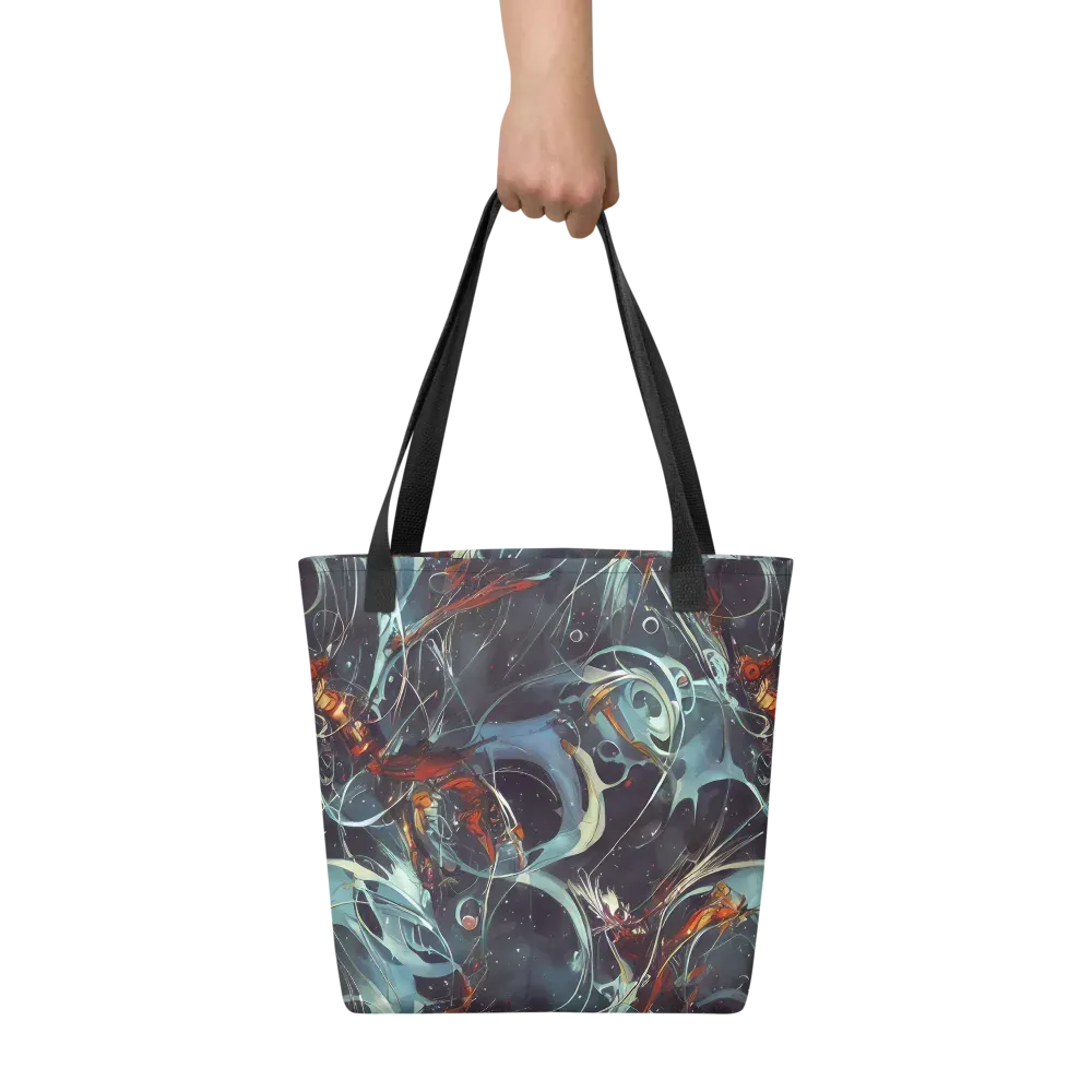 Neo-Splash Labyrinth on Tote Bag — Front