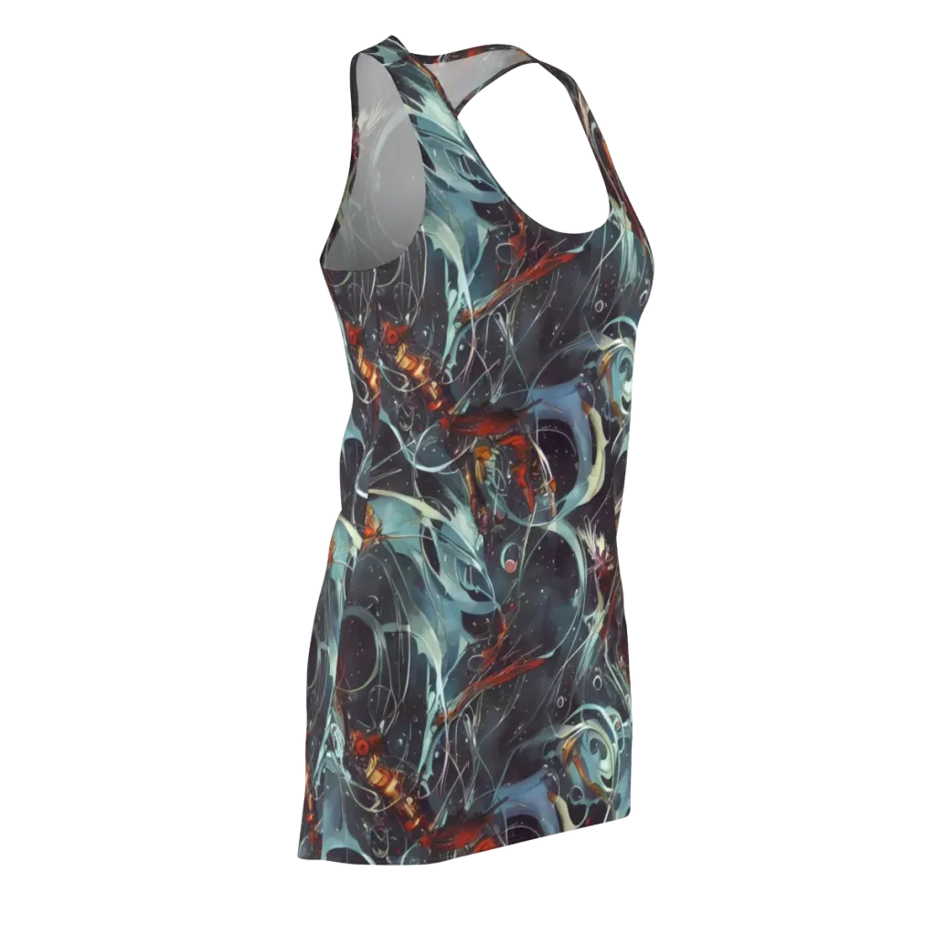 Neo-Splash Labyrinth on Racerback Dress — Front Side
