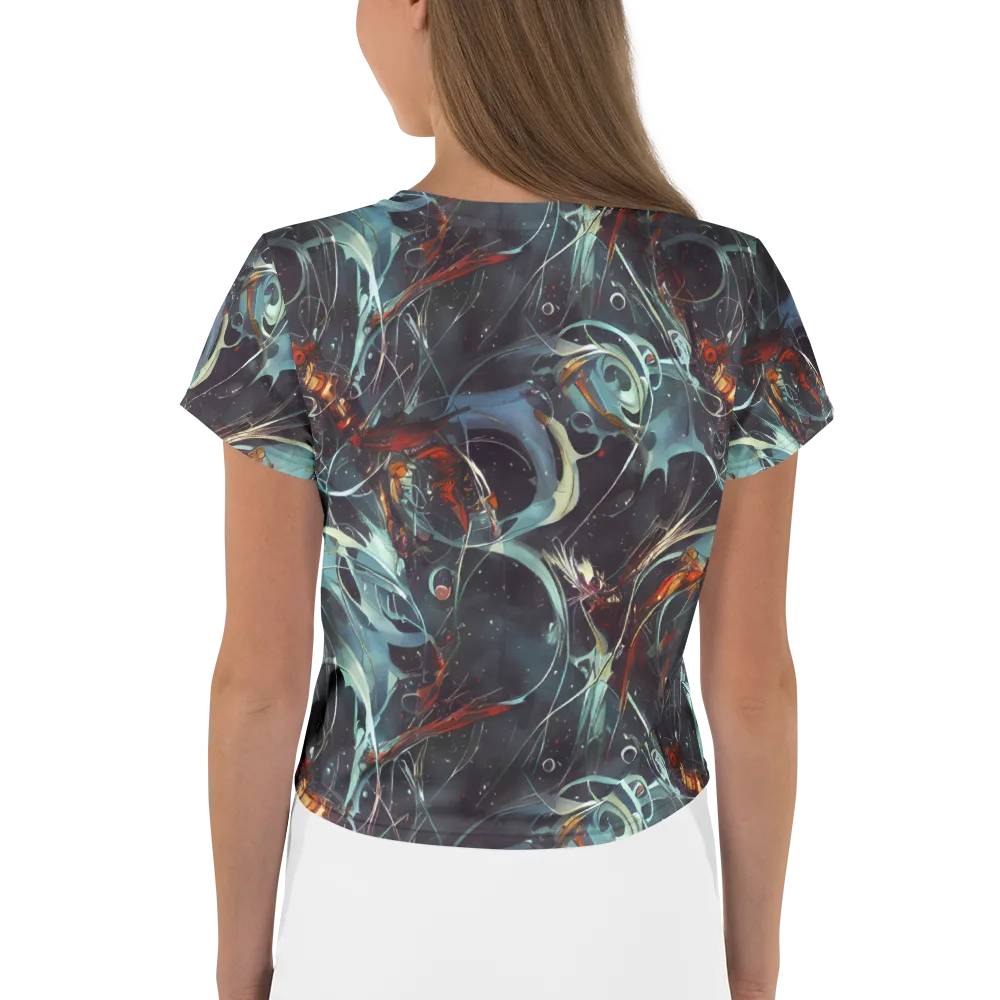 Neo-Splash Labyrinth on Crop Tee — Back