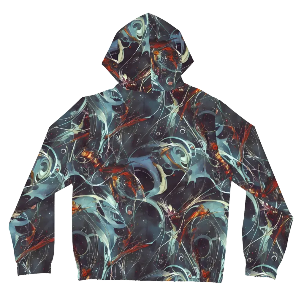 Neo-Splash Labyrinth on Women's Full-Zip Hoodie — Back