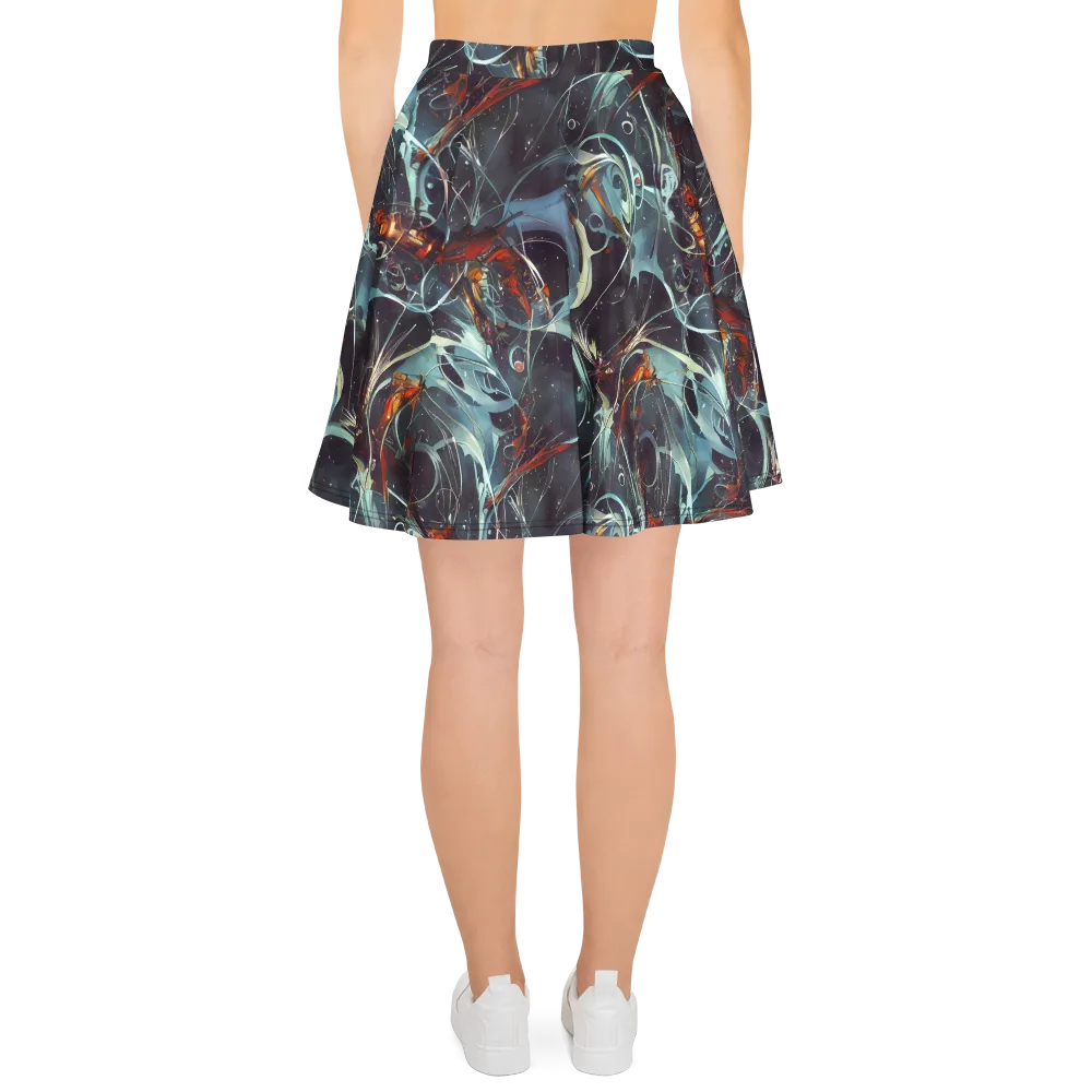 Neo-Splash Labyrinth on Skater Skirt — Back