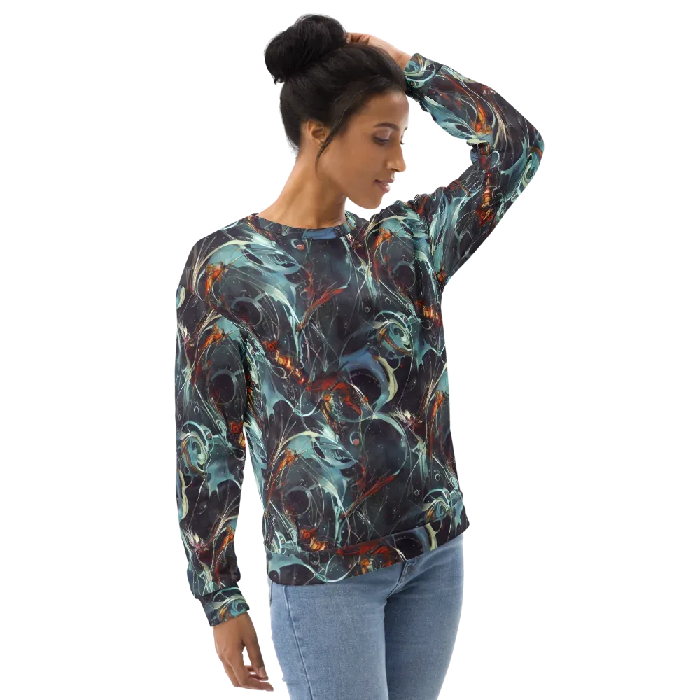 Neo-Splash Labyrinth on Sweatshirt — Right Front