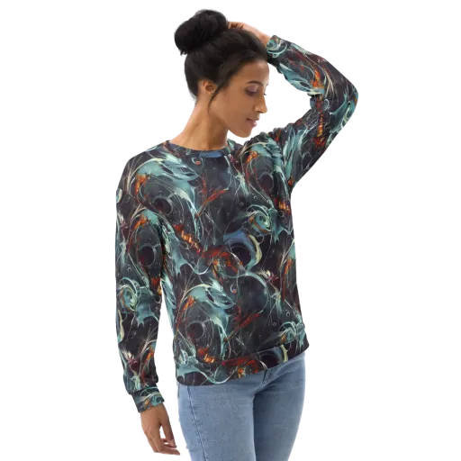 Neo-Splash Labyrinth on a Sweatshirt
