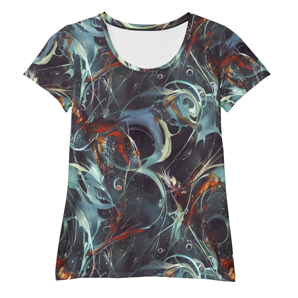 Neo-Splash Labyrinth on Women's Athletic T-Shirt — Front