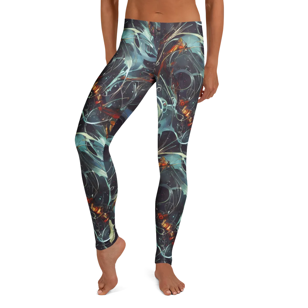 Neo-Splash Labyrinth on Leggings — Front