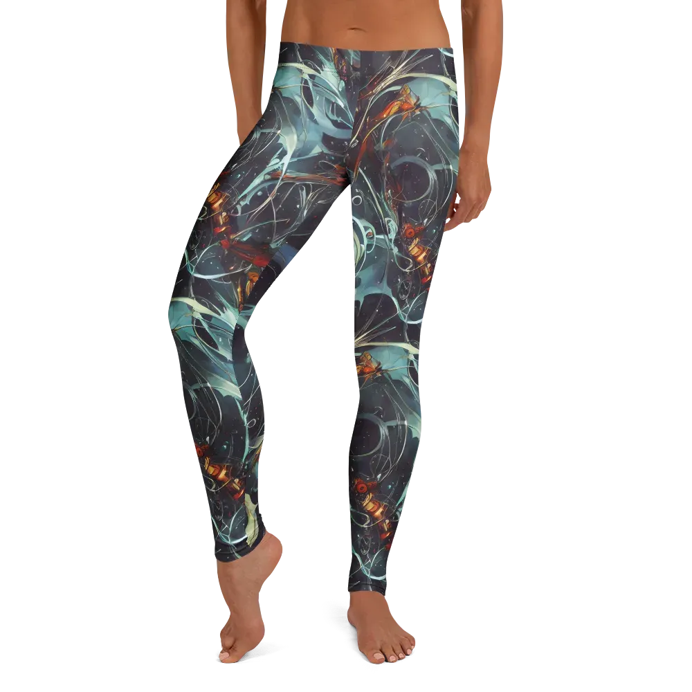 Neo-Splash Labyrinth on Leggings — Front