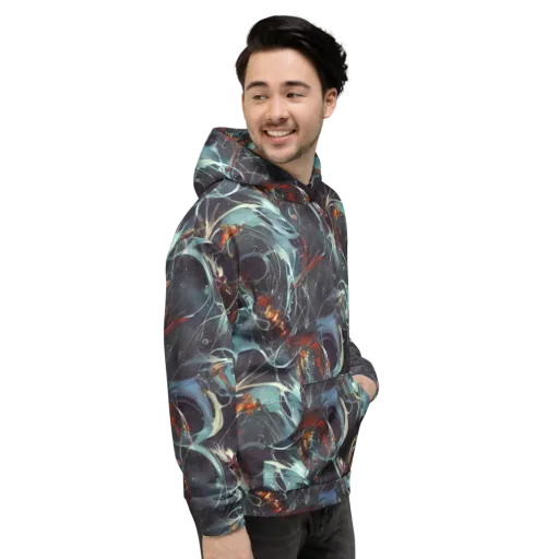 Neo-Splash Labyrinth on a Hoodie