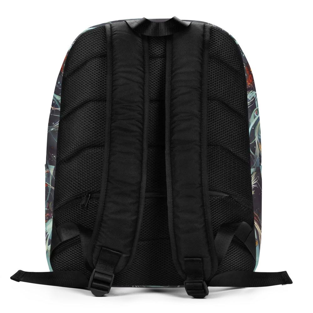 Neo-Splash Labyrinth on Minimalist Backpack — Back