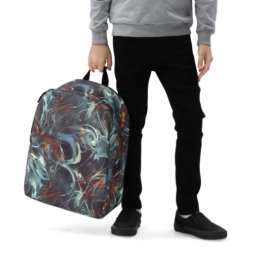Neo-Splash Labyrinth on a Minimalist Backpack