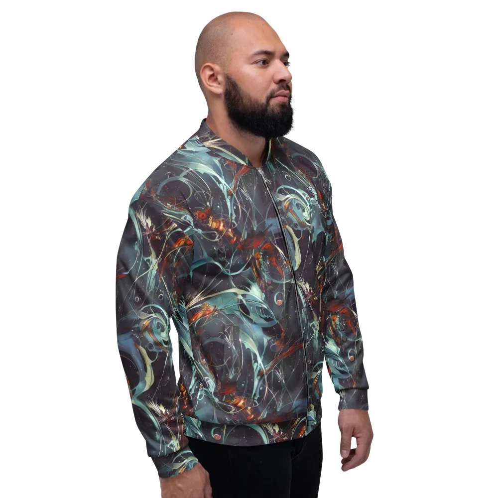 Neo-Splash Labyrinth on Bomber Jacket — Right