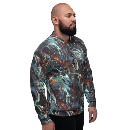 Neo-Splash Labyrinth on a Bomber Jacket