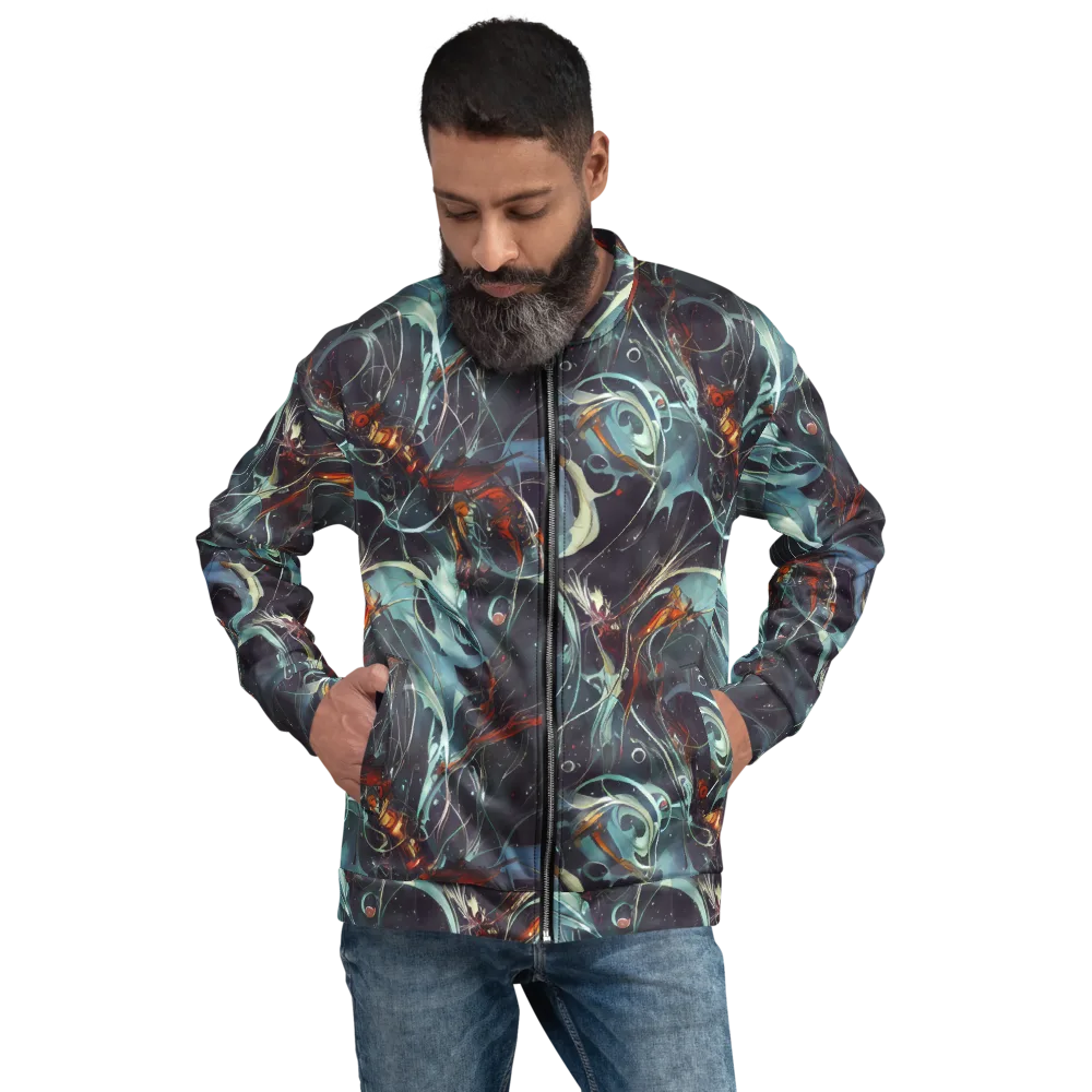 Neo-Splash Labyrinth on Bomber Jacket — Front