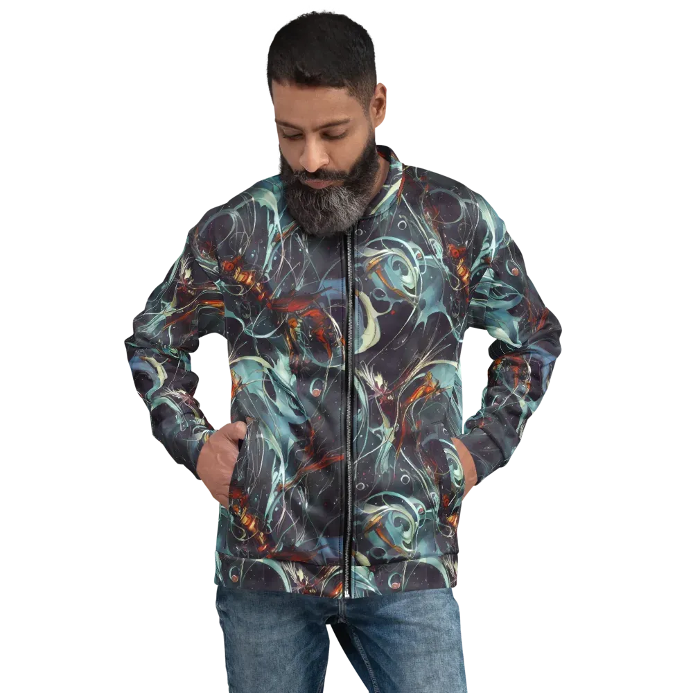 Neo-Splash Labyrinth on Bomber Jacket — Front