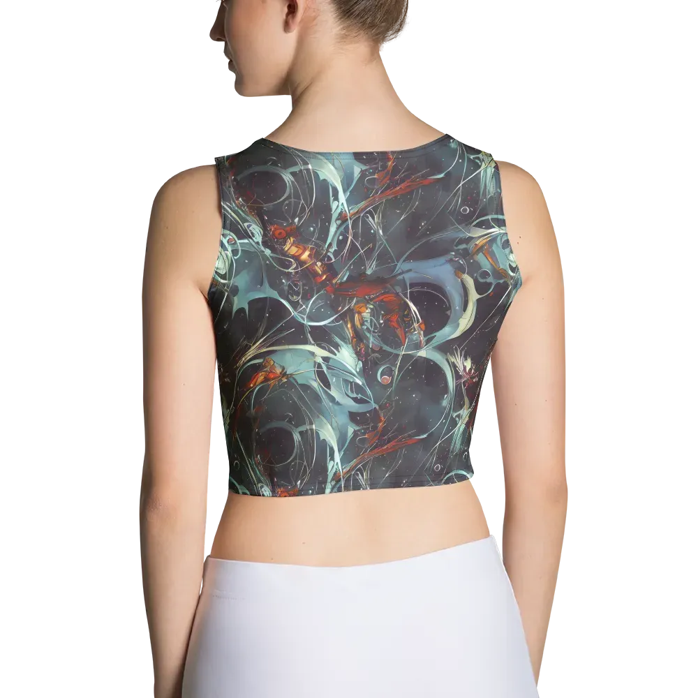 Neo-Splash Labyrinth on Crop Top — Back