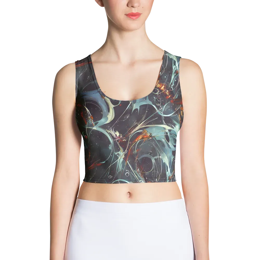 Neo-Splash Labyrinth on Crop Top — Front