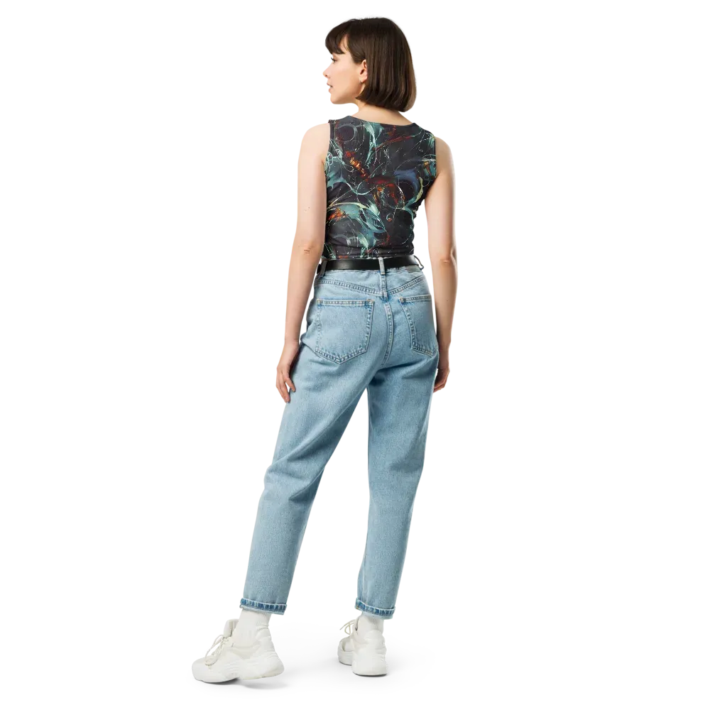 Neo-Splash Labyrinth on Crop Top — Back