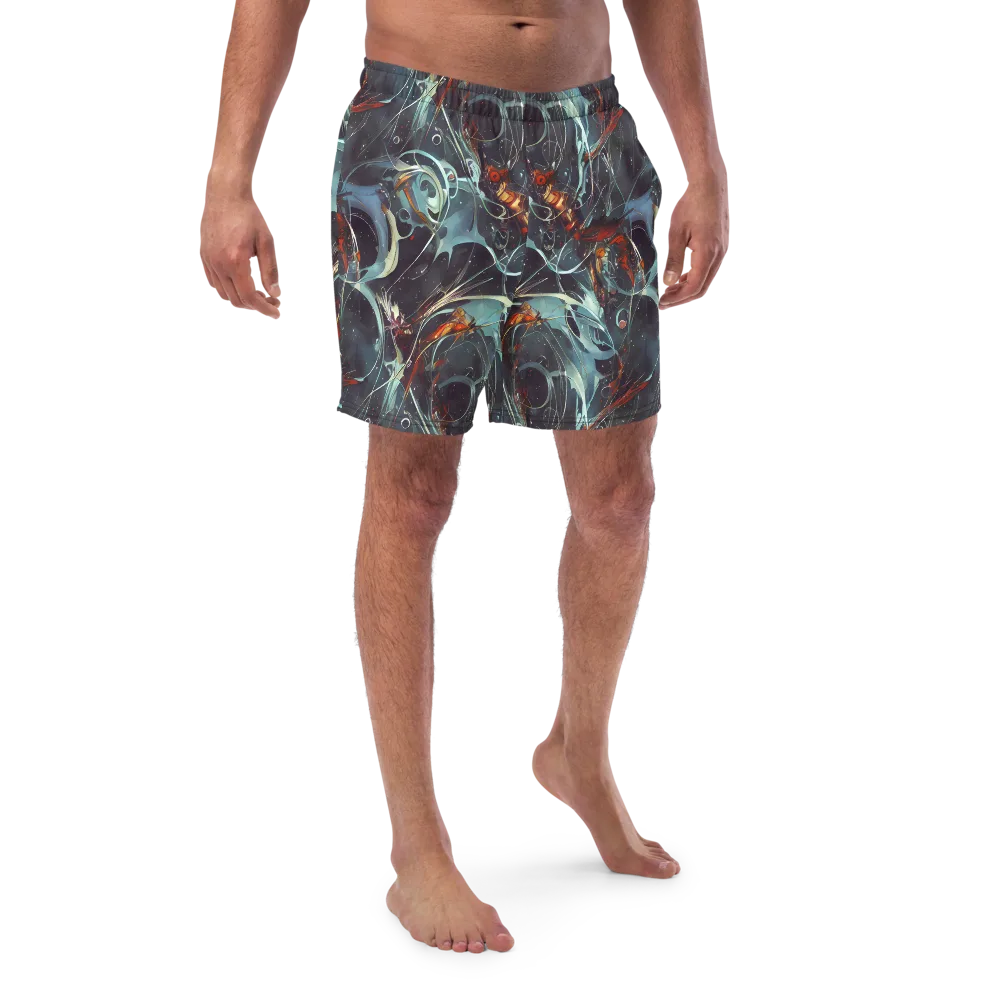 Neo-Splash Labyrinth on Swim Trunks — Front