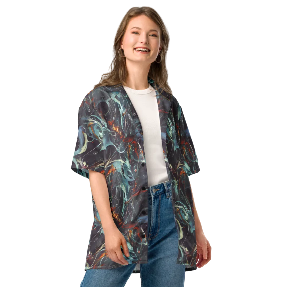 Neo-Splash Labyrinth on Button Shirt — Front