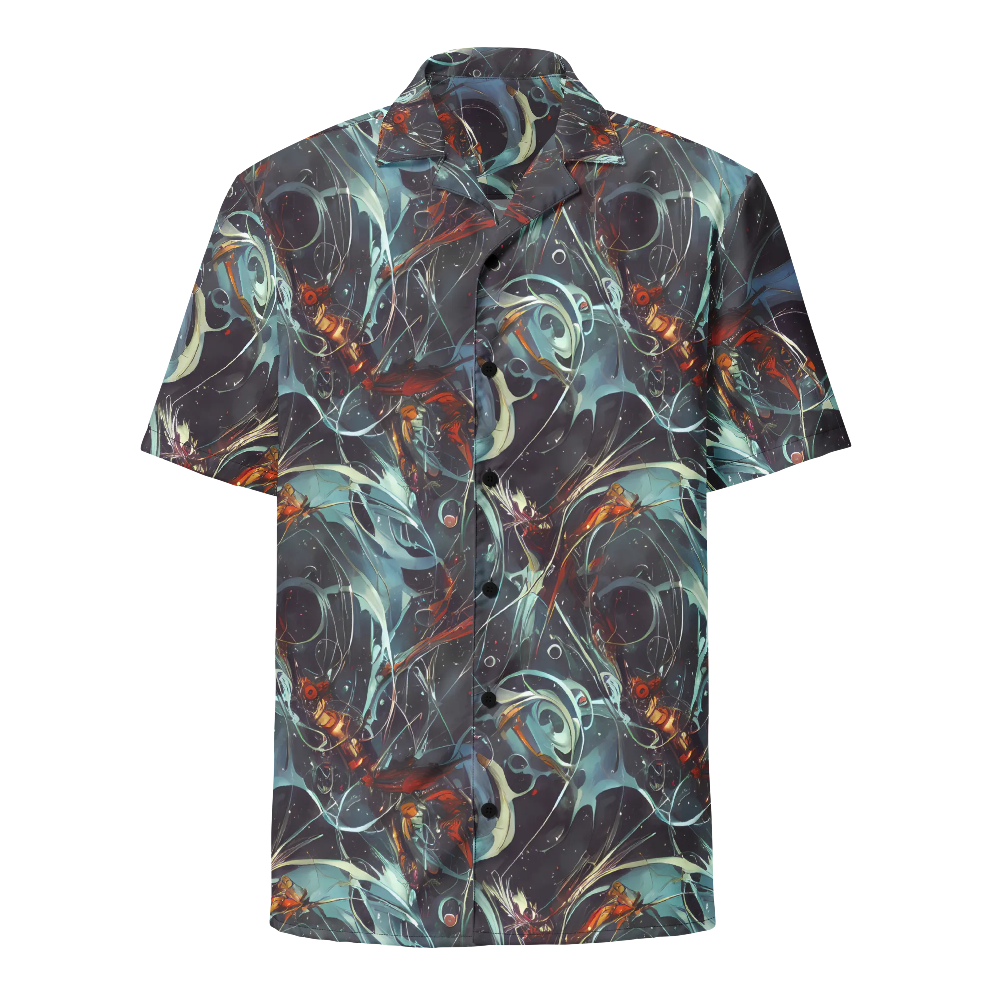Neo-Splash Labyrinth on Button Shirt — Front