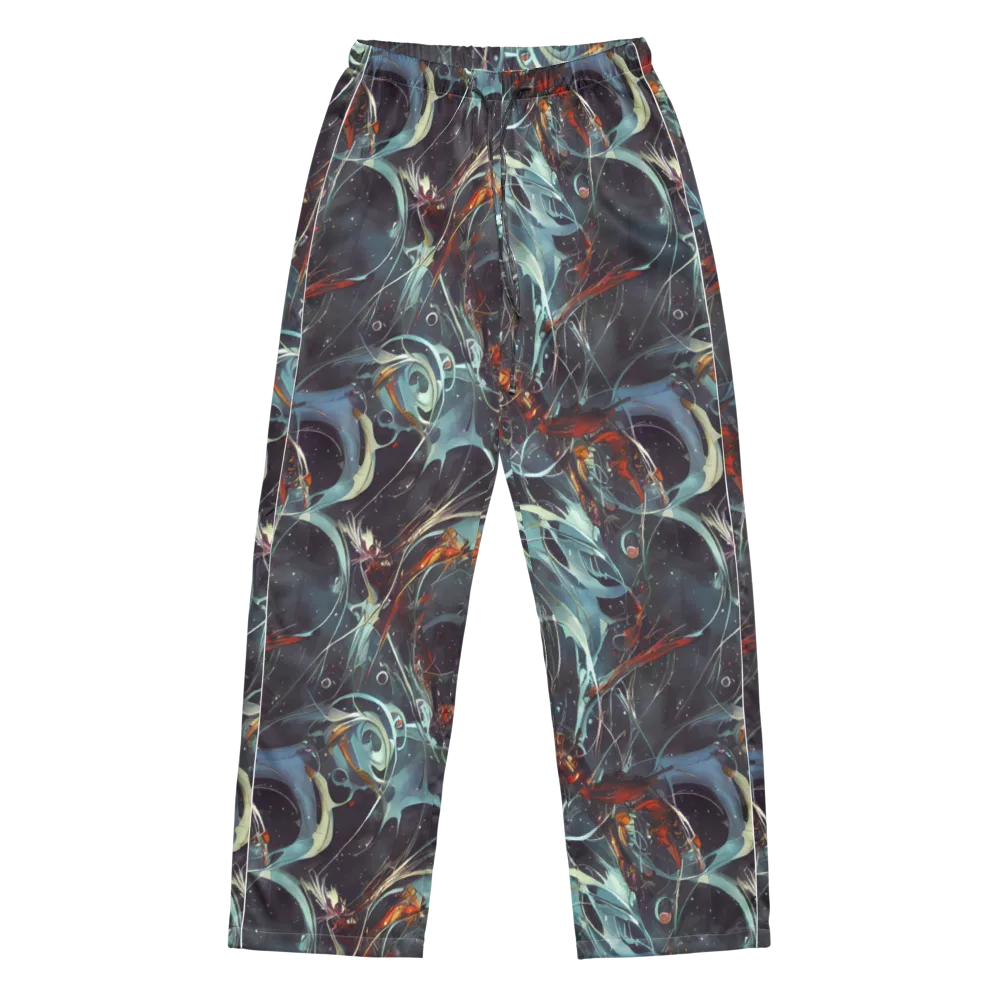 Neo-Splash Labyrinth on Women's Pajama Pants — Front