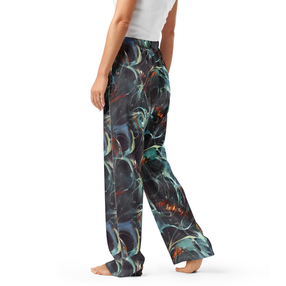 Neo-Splash Labyrinth on Women's Pajama Pants — Left