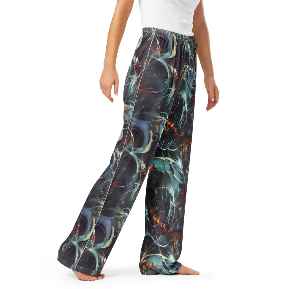 Neo-Splash Labyrinth on Women's Pajama Pants — Right Front