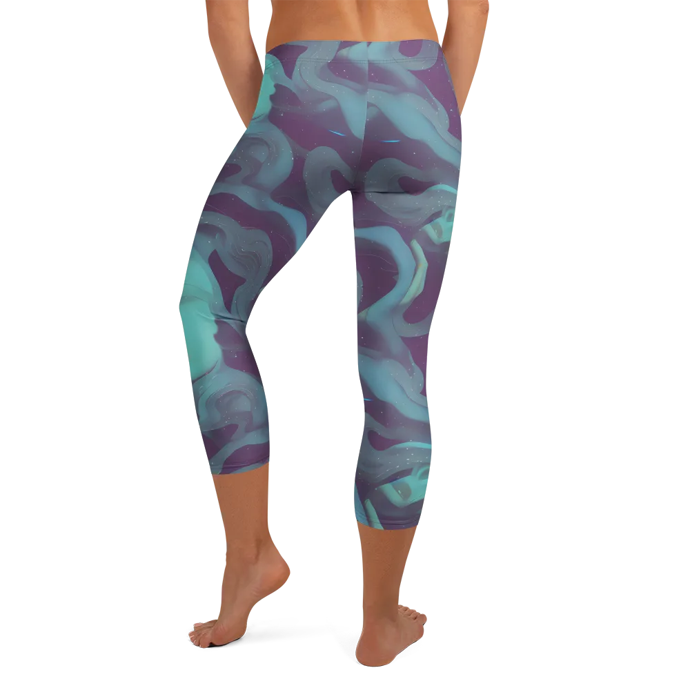 Ethereal Dreamscape on Capri Leggings — Back
