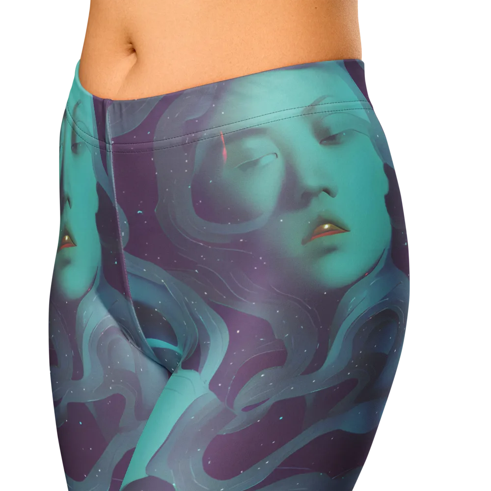Ethereal Dreamscape on Capri Leggings — Zoomed-in