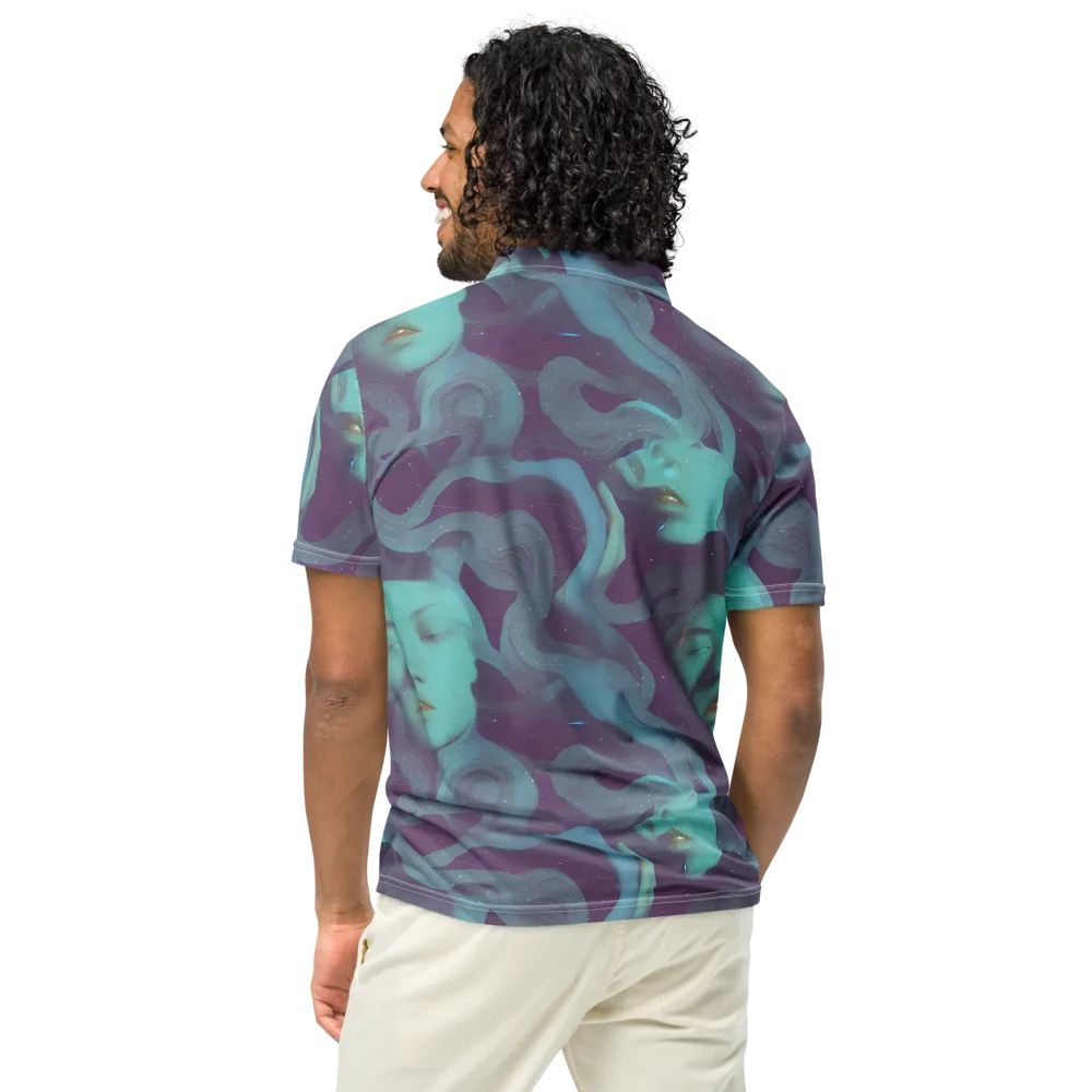Ethereal Dreamscape on Men's Slim Fit Polo Shirt — Back