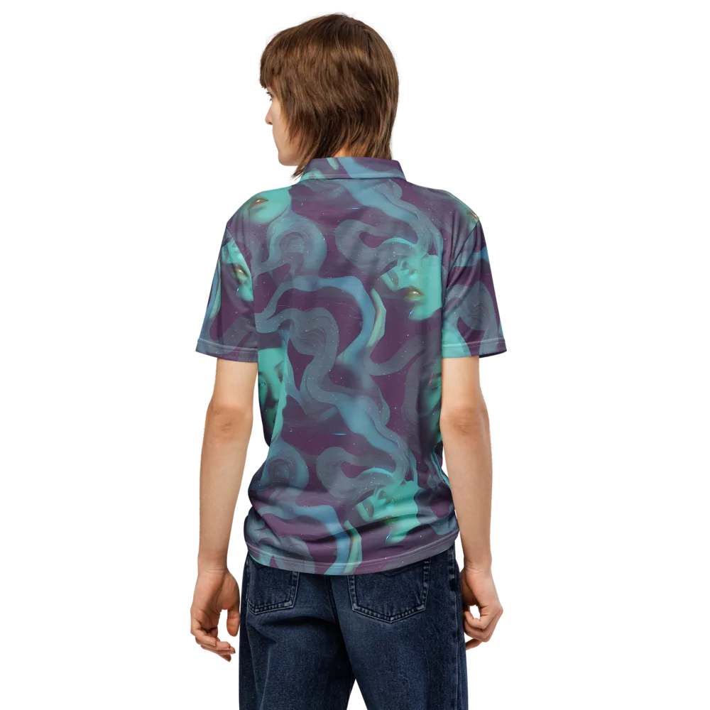 Ethereal Dreamscape on Men's Slim Fit Polo Shirt — Back