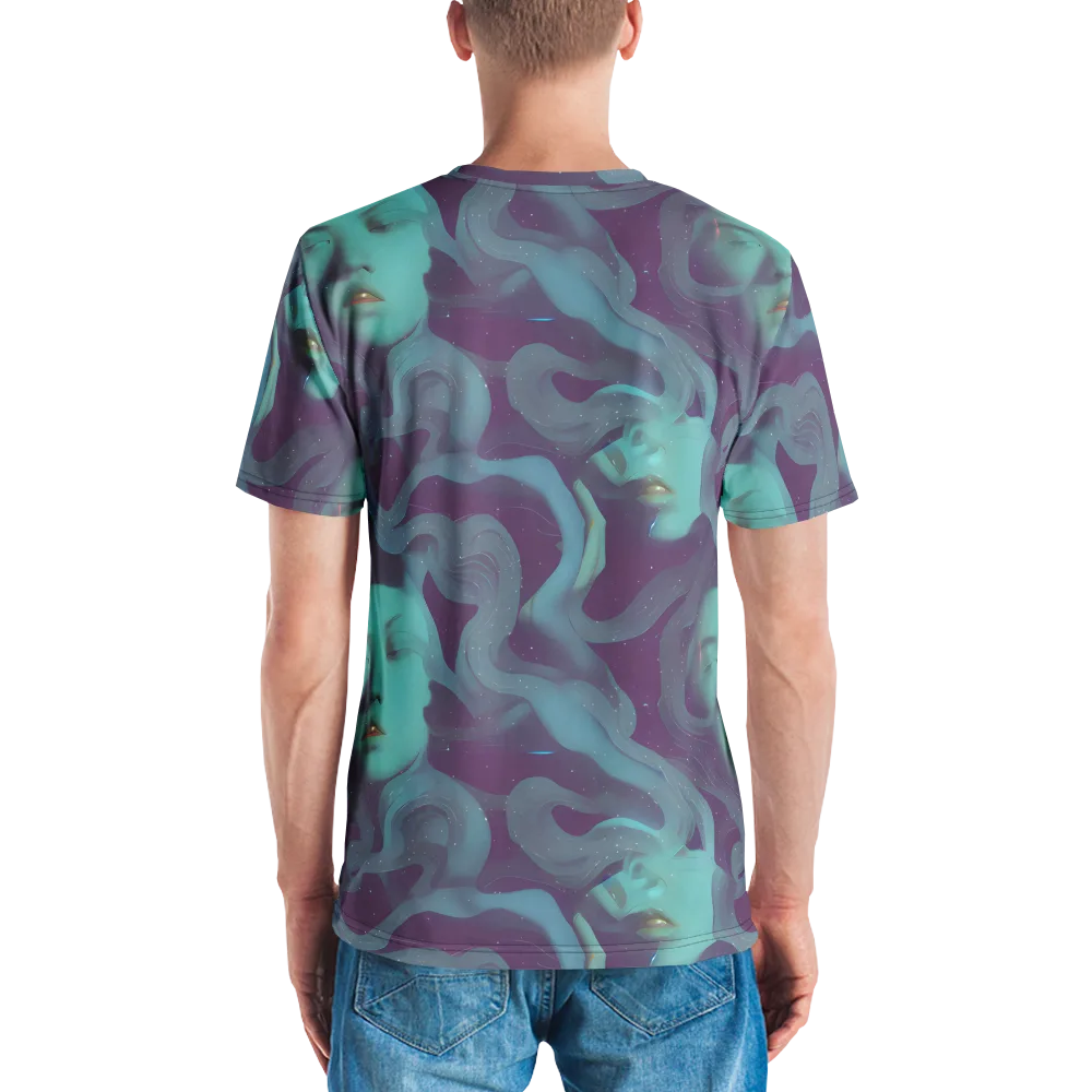 Ethereal Dreamscape on Men's Crew Neck T-Shirt — Back