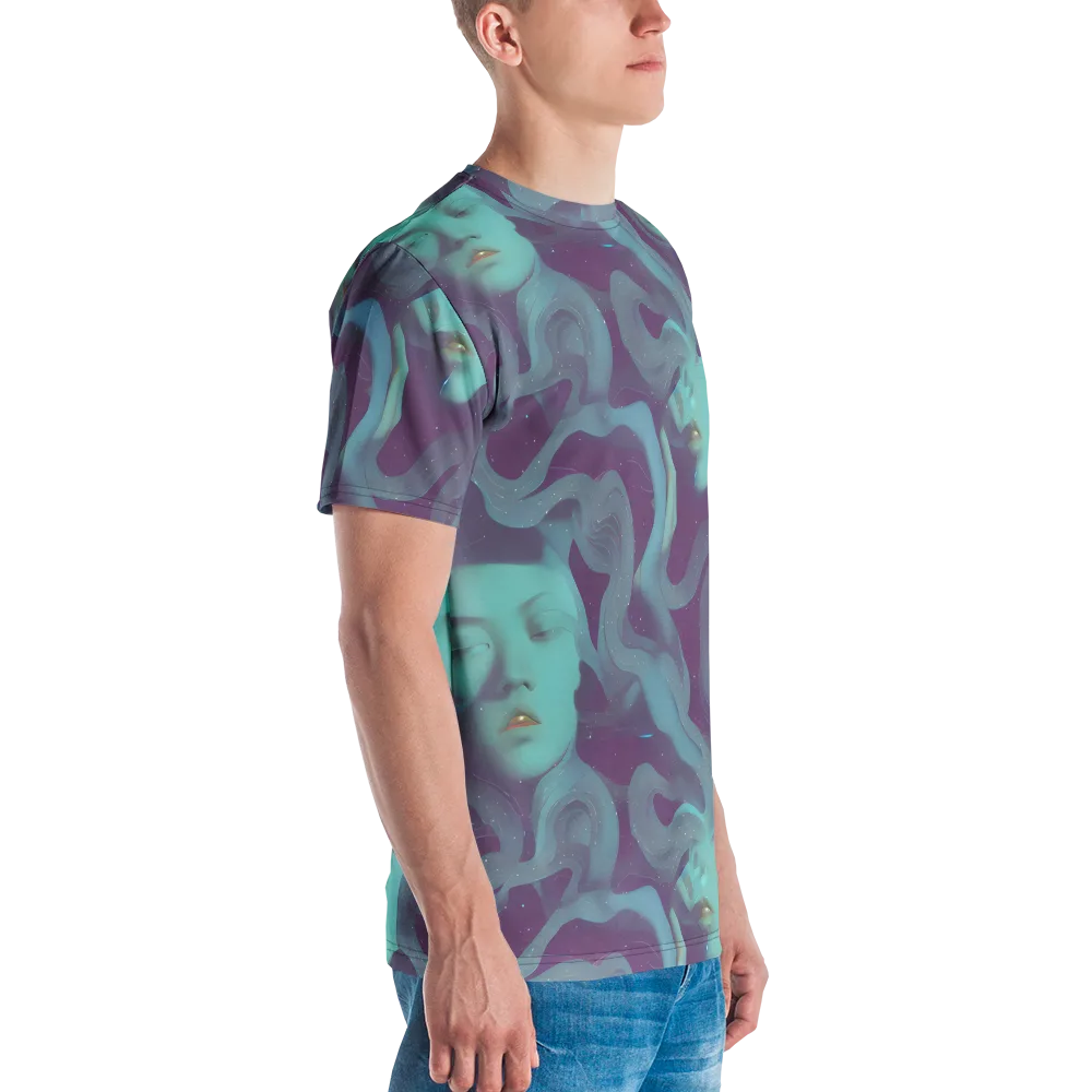 Ethereal Dreamscape on Men's Crew Neck T-Shirt — Right