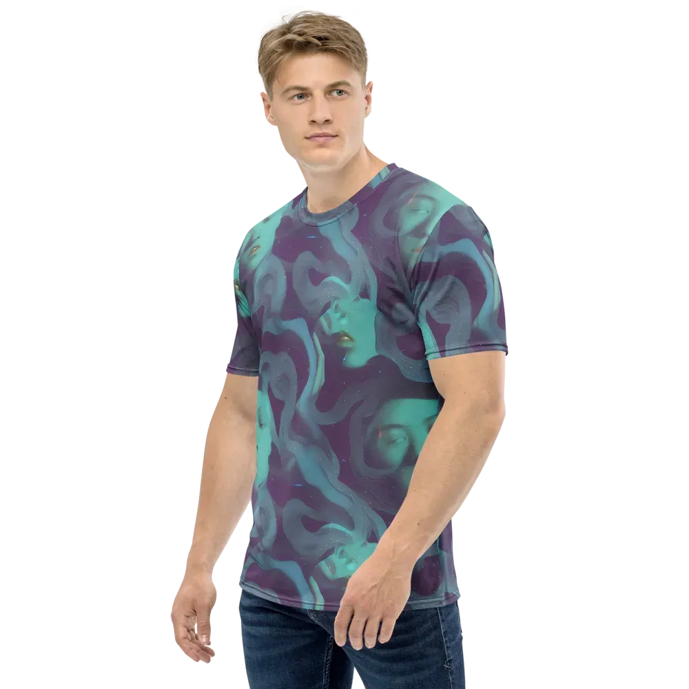 Ethereal Dreamscape on Men's Crew Neck T-Shirt — Left
