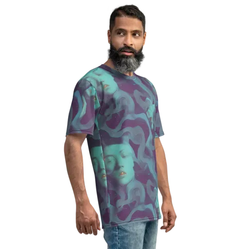 Ethereal Dreamscape on a Men's Crew Neck T-Shirt