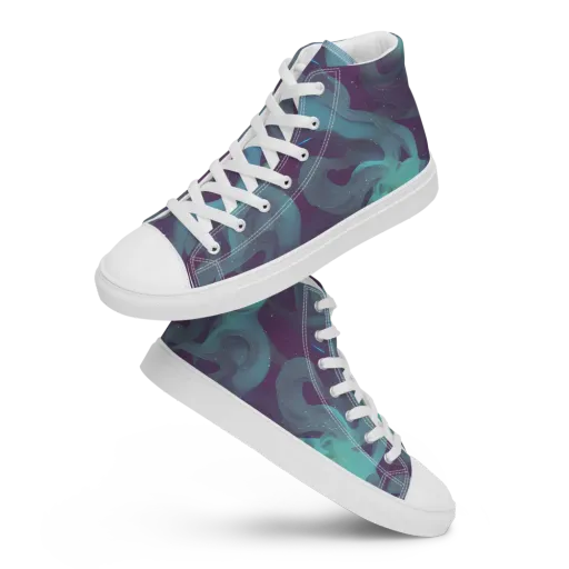 Ethereal Dreamscape on a Men's High Top Canvas Shoes