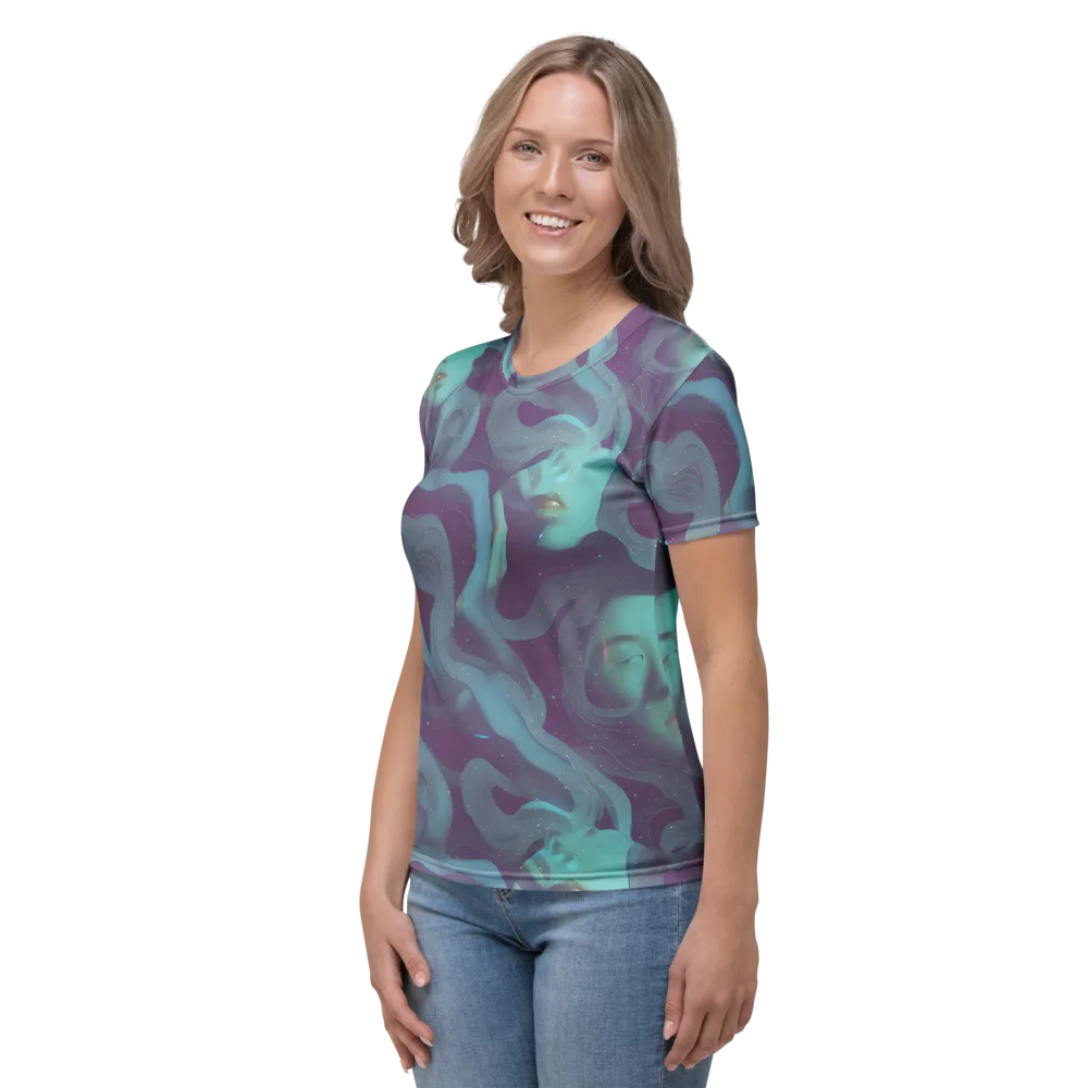 Ethereal Dreamscape on Women's Crew Neck T-Shirt — Left