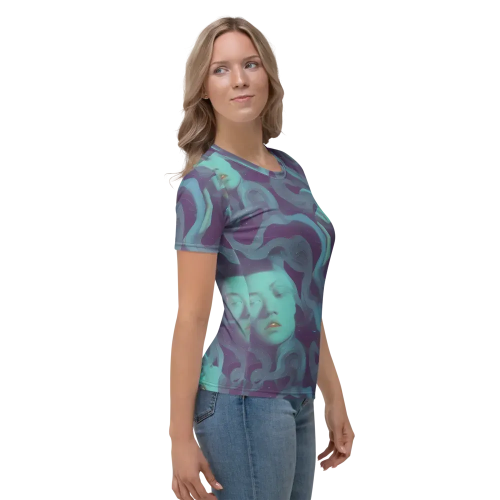 Ethereal Dreamscape on Women's Crew Neck T-Shirt — Right