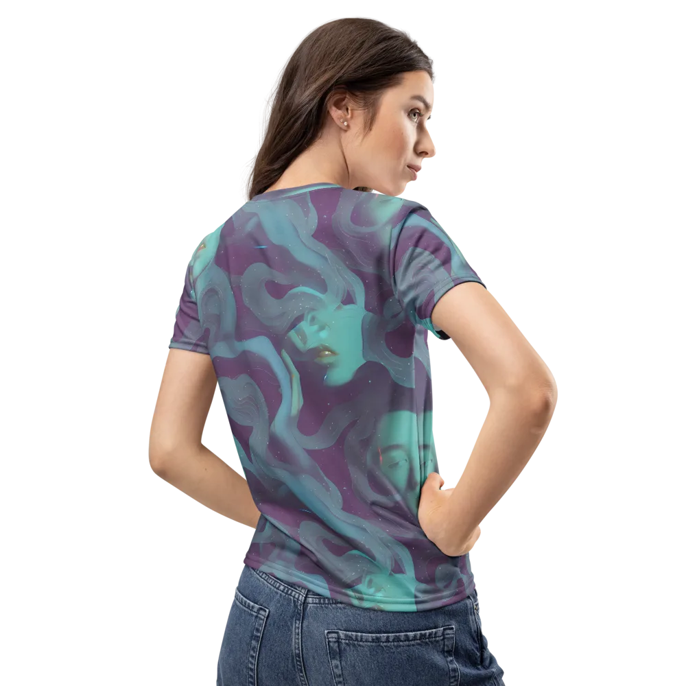Ethereal Dreamscape on Women's Crew Neck T-Shirt — Back