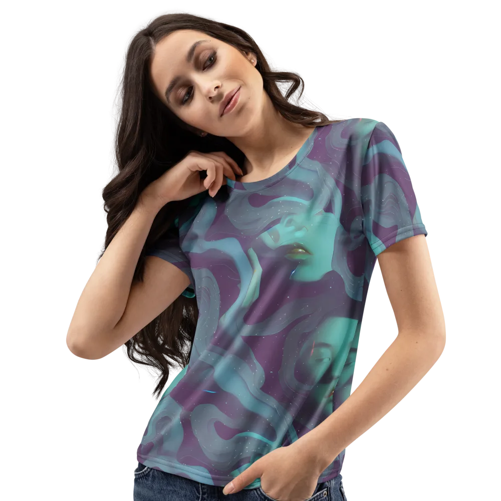 Ethereal Dreamscape on Women's Crew Neck T-Shirt — Left Front